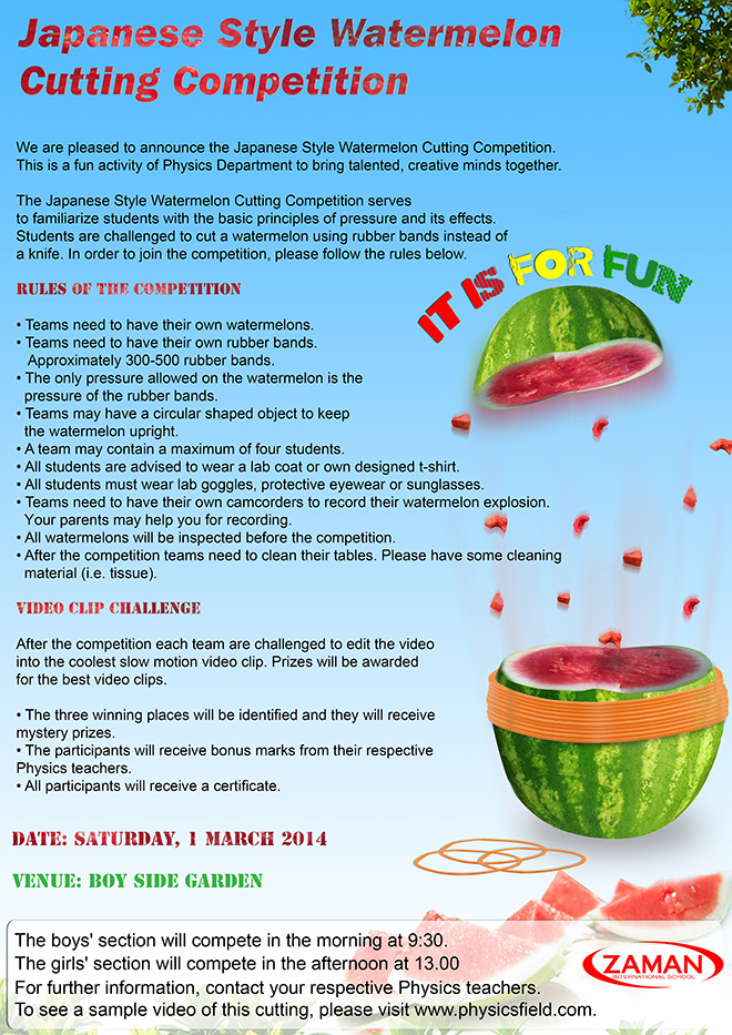 Japanese Style Watermelon Cutting Competition